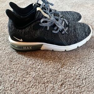 Nike Air Max Black and White Knit Sneakers